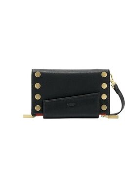 HAMMITT Black Levy crossbody wallet with Gold Hardware